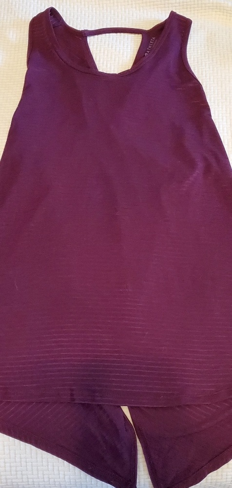 Athleta Essence Tie Back Purple Tank Top
